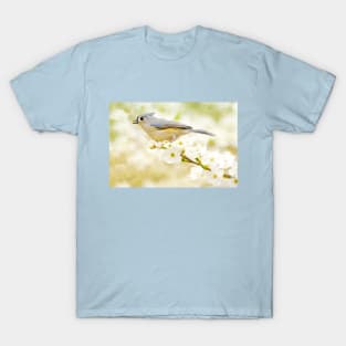 Tufted Titmouse with Seed T-Shirt